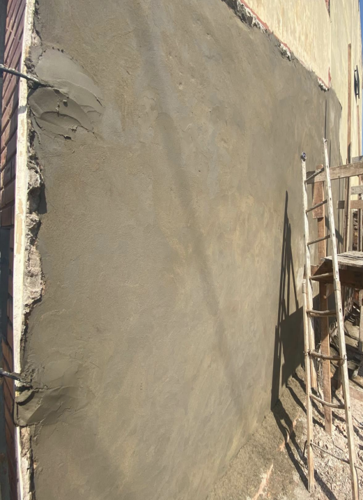 Plastering of adjoining wall at Park Lofts Los Arboles