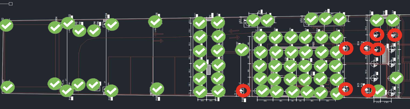 Plano actualizado de pilotes de cimentación de Park Lofts Tower